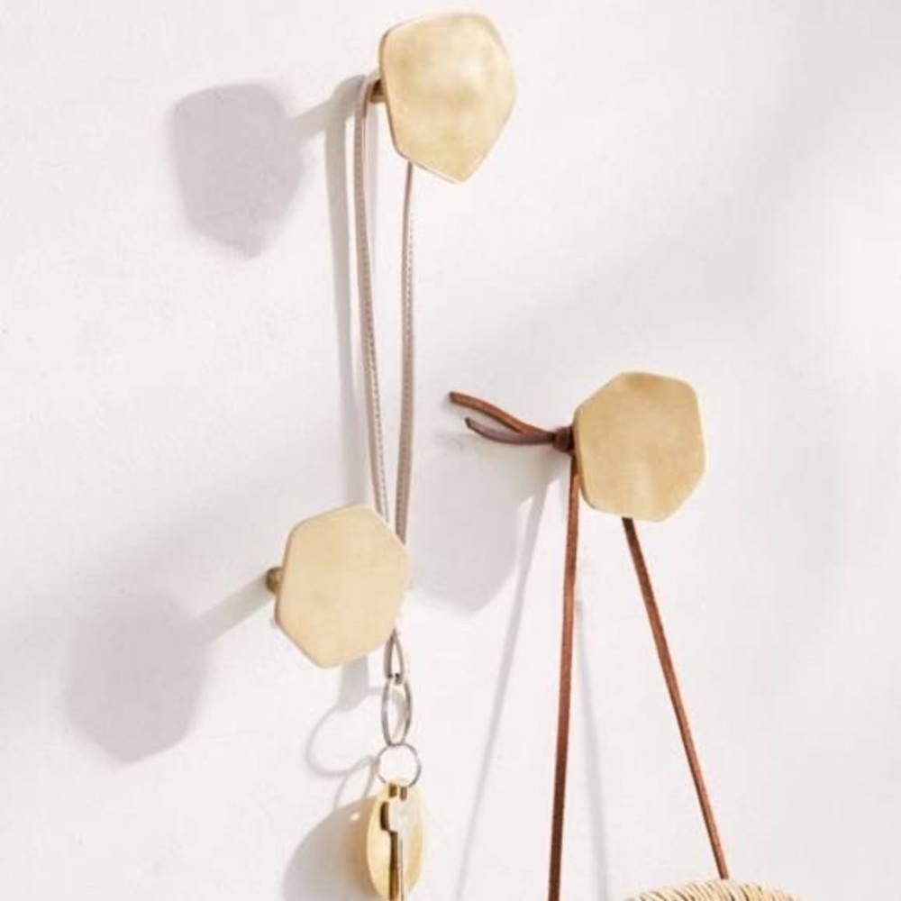 "UO Home" Geo Wall Hooks ~ Set Of 3